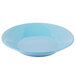 A Libbey blue porcelain bowl with a white background.