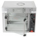 A Vollrath stainless steel countertop rotisserie oven with the door open.