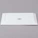 A white rectangular Libbey porcelain plate.