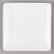 A white square Libbey coupe porcelain plate.
