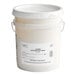 A white bucket with a white label and lid of Clown Marshmallow Creme.