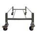 A SSL Industries stainless steel side-by-side tote cart with metal frame and wheels.