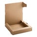 A Kraft cardboard pizza box with the lid open.