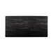 A rectangular black faux zebra wood melamine serving board.