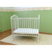 L.A. Baby CS-81 24 inch x 38 inch White Metal Folding Crib with 2 inch Flame Retardant Mattress