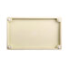 A white rectangular Elite Global Solutions faux bamboo melamine riser.