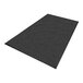 A black rectangular mat with a classic rubber border.
