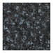 A close-up of a black M+A Matting carpet with a blue rubber border.