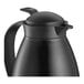 A matte black Cilio Imola insulated coffee carafe with a lid and handle.