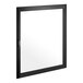 A black rectangular glass door for an Avantco bakery display case.