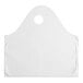 A white unprinted standard-duty plastic wavetop bag with a handle hole.