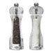 A Kuchenprofi Toronto salt and pepper mill set with salt and pepper in them.