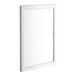 A white rectangular window with a white frame.