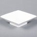 A CAC Citysquare bright white square porcelain bowl with a square base.