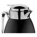 A matte black and stainless steel Cilio Venezia coffee carafe with a lid.