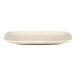 A white square RAK Porcelain Bravura bone china plate with a curved edge.