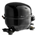 An Avantco black metal compressor with a round lid.