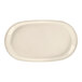 A white oval RAK Porcelain tray with a plain edge.