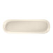 A white rectangular RAK Porcelain tray with a long handle.