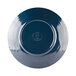 An Elite Global Solutions lapis-colored melamine plate with a white rim.