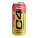 A yellow and black C4 Energy drink can.