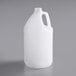 A white 1 gallon translucent HDPE jug with a handle.