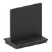 A black metal Lozier gondola shelf with holes.