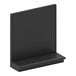A black metal Lozier wall unit with pegboard on the side.