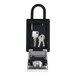 A black ABUS KeyGarage lockbox with keys inside.