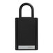 A black ABUS KeyGarage push button lock with a silver shackle.