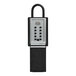 An ABUS KeyGarage 777 push button key storage lockbox with a shackle and keypad.