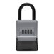 An ABUS black and silver combination lockbox with a shackle.