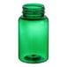 A green PET packer bottle with a lid.