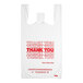 A white plastic Source Direct Inc. T-shirt bag with red text that says "Thank You"