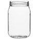 A 16 oz. clear round PET jar with a lid.