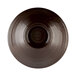A lapis-colored bowl with a black rim.