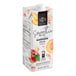 A close up of a carton of 1883 Maison Routin Peach Smoothie Mix with fruit design.