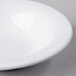 A Libbey Royal Rideau white porcelain fruit bowl with a small rim.