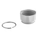 A close-up of a white plastic nut and ring set for a Main Street Equipment washing branch adapter.