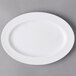 A white oval Libbey Slenda porcelain platter.