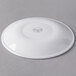 A white Libbey coupe plate with a circular design on it.