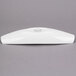 A white Libbey porcelain canoe plate.