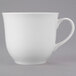 A white Libbey Slenda porcelain cup with a handle.