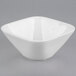 A white square Libbey Slenda bowl.