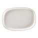 A white rectangular porcelain plate with two oval sections.