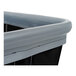 A black R&B Wire laundry basket with a vinyl liner.