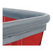 A red and grey R&B Wire Products basket truck.