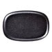 A black oval RAK Porcelain Forge plate with a white background.
