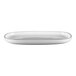 A white oval RAK Porcelain plate.