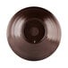 A brown Elite Global Solutions melamine bowl with a circular pattern in the middle.